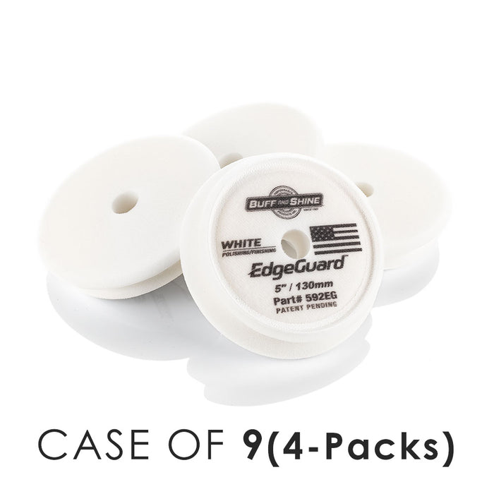 5 Inch / Case of 9 (4 Packs) / White - Polish and Finish