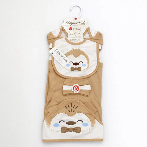 EK - Cotton Interlock - 10 Pieces - Penguin - Starter Set - Brown