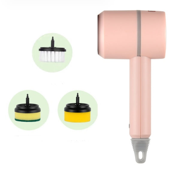 Pink With three brush heads / 1PC