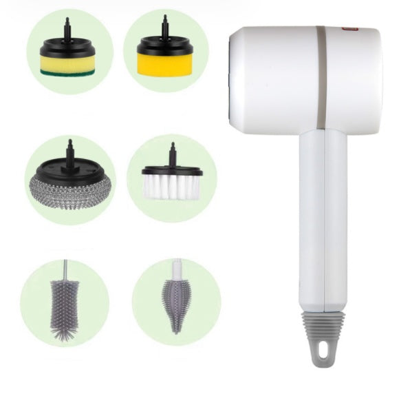 White With six brush heads / 1PC