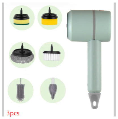 Green With six brush heads / 3PCS