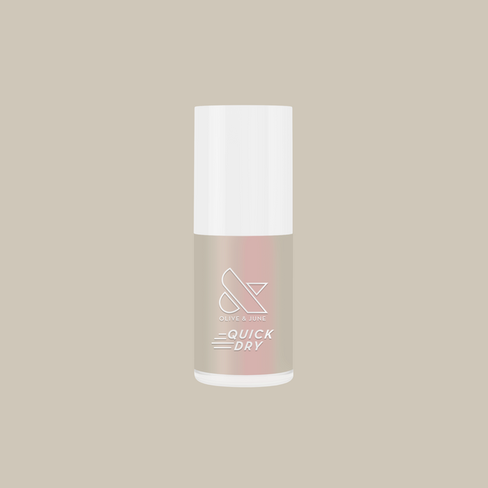 Elevator quick dry polish bottle in iridescent milky grey shade for easy at home manicure or pedicure