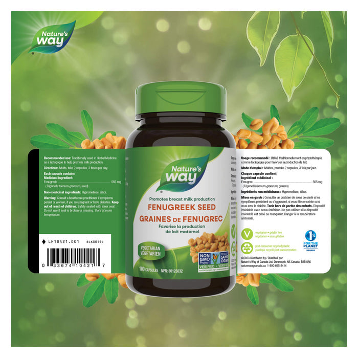 Nature's Way Fenugreek Seed Label
