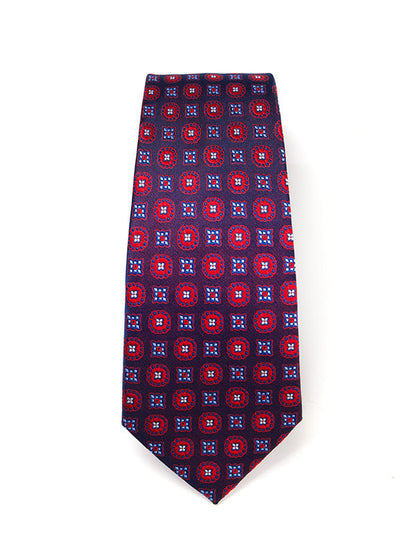 Florentine Minimal Dark Maroon Silk Tie