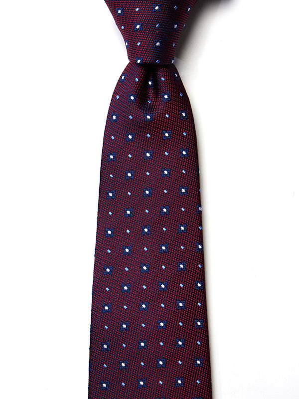 Florentine Minimal Medium Maroon Silk Tie