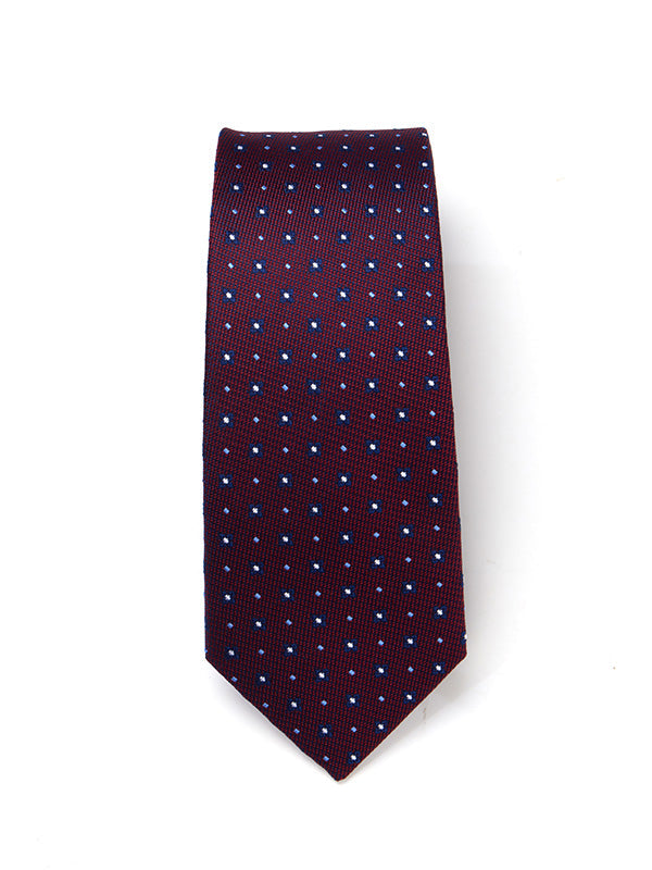 Florentine Minimal Medium Maroon Silk Tie