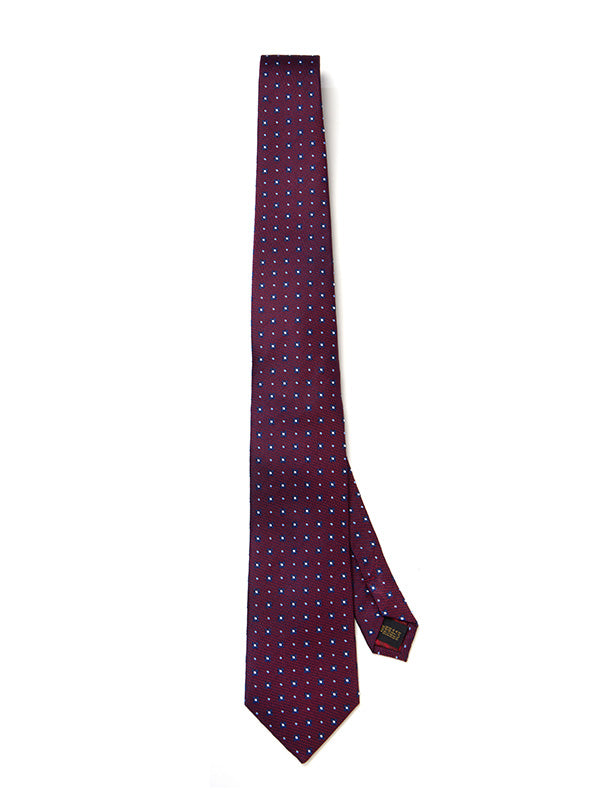 Florentine Minimal Medium Maroon Silk Tie