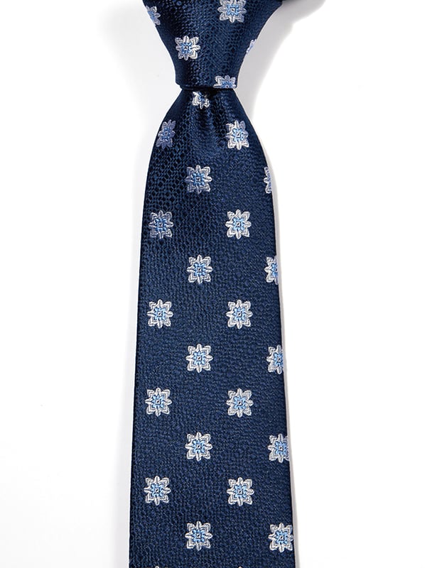Florentine Minimals Navy Silk Tie
