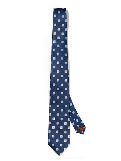 Florentine Minimals Navy Silk Tie