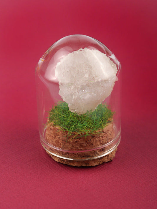 Gemstone & Mineral Glass Dome | Quartz Geode-Image 1