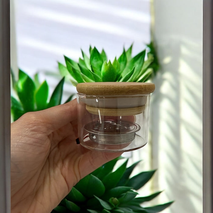 Glass Brush  Cleaner Jar
