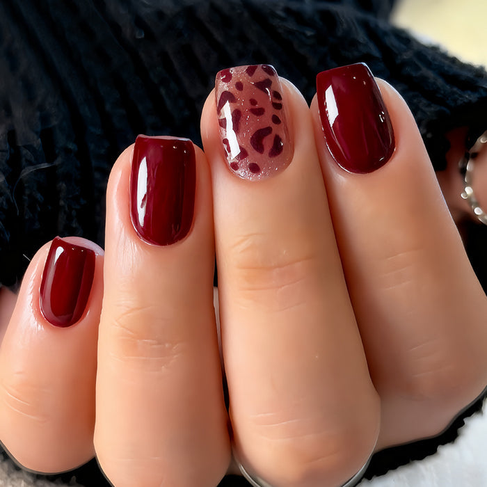 Glitter pink leopard print