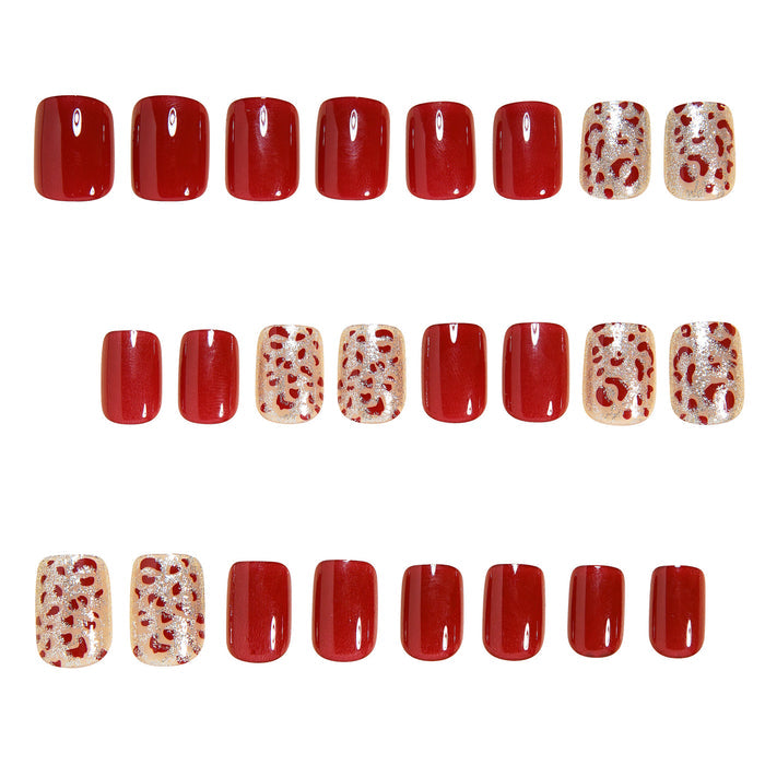 Glitter pink leopard print