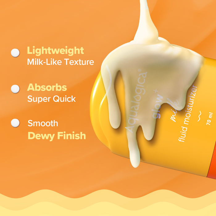 Milk based moisturizer texture showing quick absorption and soft finish