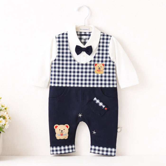 GM - Romper - Grey & Black - Teddy Bear