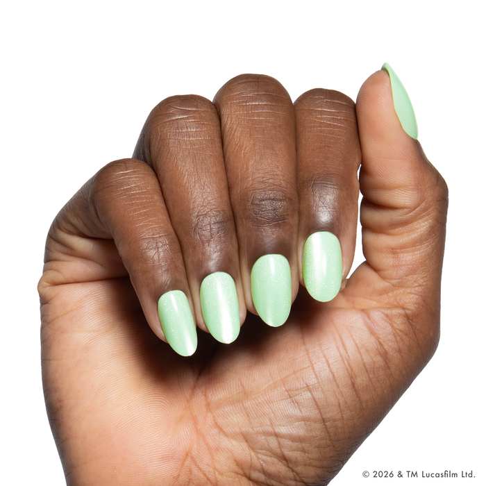 Grogu Green Velvet - Press-Ons | Medium | Oval