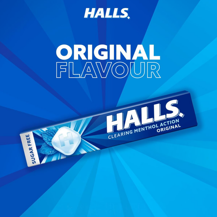 Halls Original Sugar Free, Clearing Menthol, Original Flavour, 20 x 33.5g (T)