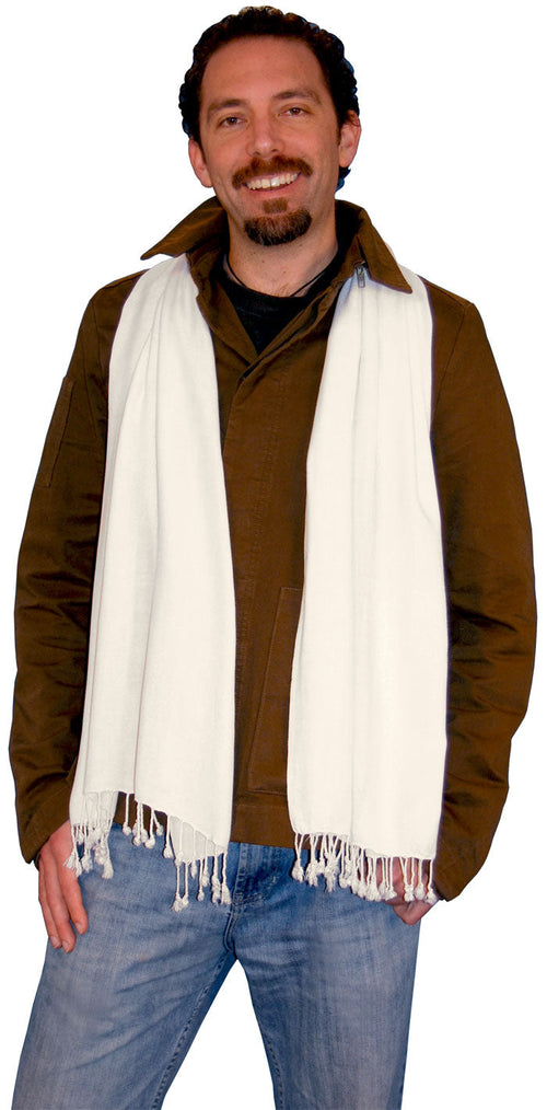 Handwoven Rayon Scarves with Twisted Fringe