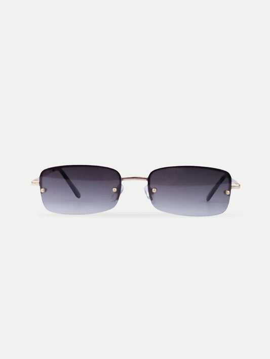 Hannah Rectangle Sunglasses | Smoke-Image 1