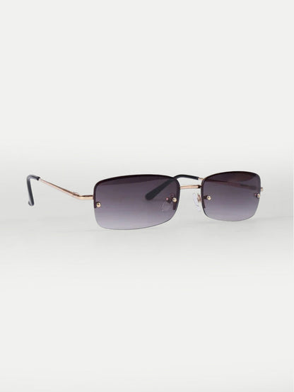 Hannah Rectangle Sunglasses | Smoke-Image 2