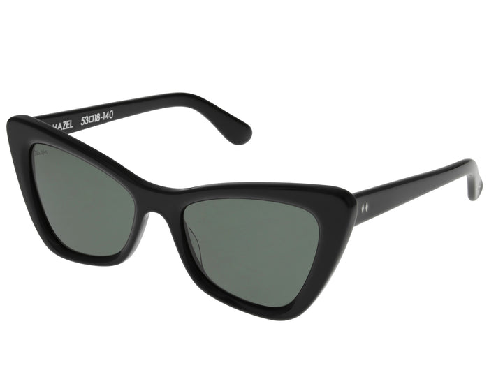 Tres Noir - Hazel - Black Frame w/ G15 Lens - Angled