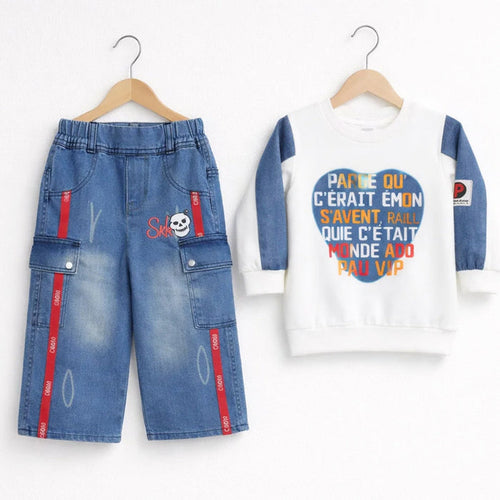 HM - 2 Pieces - Suit Set - Blue - Heart