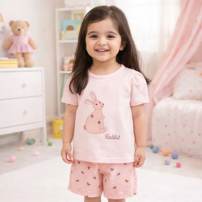 IQ - T-Shirt & Short - Pink - Rabbit - China
