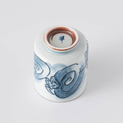 Japanese Yunomi teacup - Dragon Motif (Generously Sized)