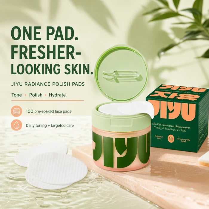 Jiyu Korean Skincare Anti-Aging, Dark Spot & Wrinkle Minimizing Toner Pads with Snail Mucin, Centella Asiatica, Niacinamide, Peptide Complex - 100 ct.