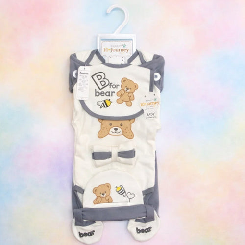 JL - Cotton Interlock - 10 Pieces - For Bear - Starter Set - Grey