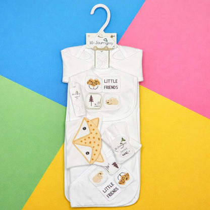 JL - Cotton Interlock - 10 Pieces - Fox Little Friends - Starter Set - Brown