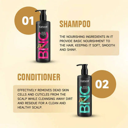 KARSEELL Argan Oil Collagen Biotin Organic Nourishing Shampoo & Super detangle Conditioner Set 500 ML Each - DOKAN