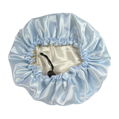 Lady Royal Adjustable Silk Satin Sleep Cap for Toddlers (Double layer fabric）
