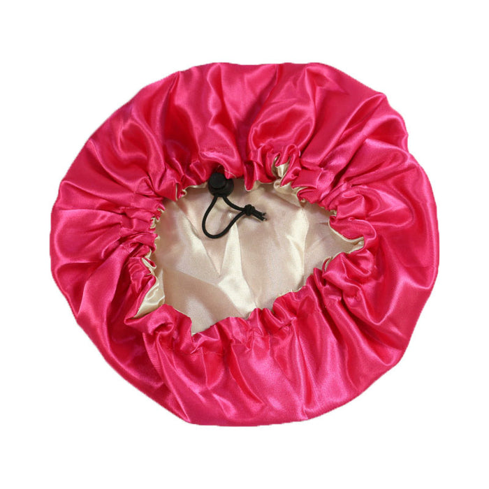Lady Royal Adjustable Silk Satin Sleep Cap for Toddlers (Double layer fabric）
