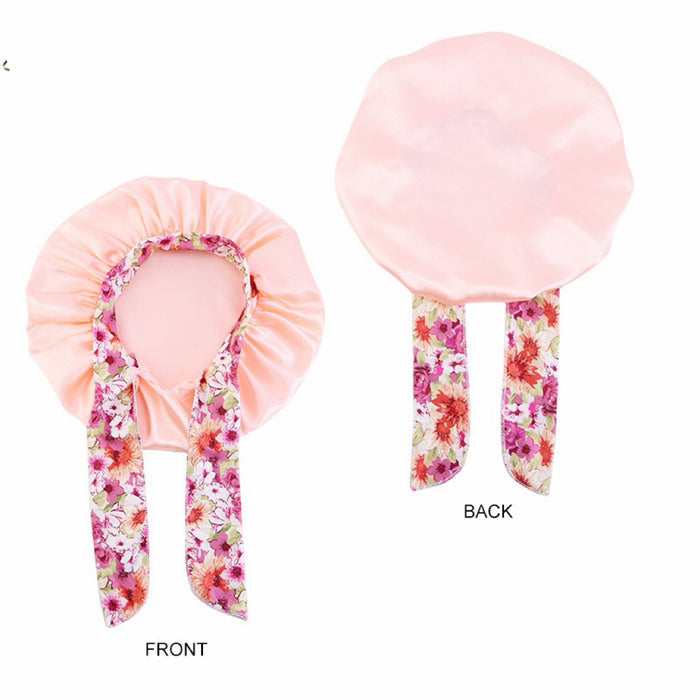 Lady Royal Satin Kids Bonnet with Headband-Style Bowknot
