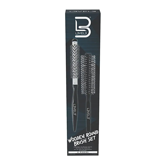 Level 3 Round Brush Set- 2pc - BUYBARBER.COM