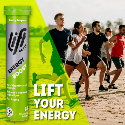 Lift Activ Fruity Tropical Energy Boost Chewable Tablets 18 (T)