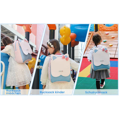 LISINUO - Signature School Bag - Pink & Blue