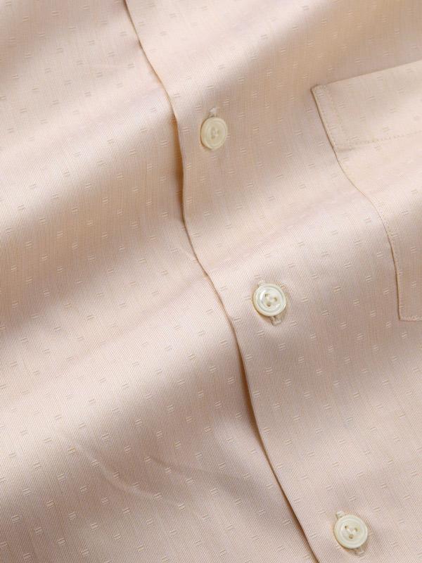 Marchetti Cream Solid Full Sleeve Single Cuff Tailored Fit Classic Formal Cotton Shirt