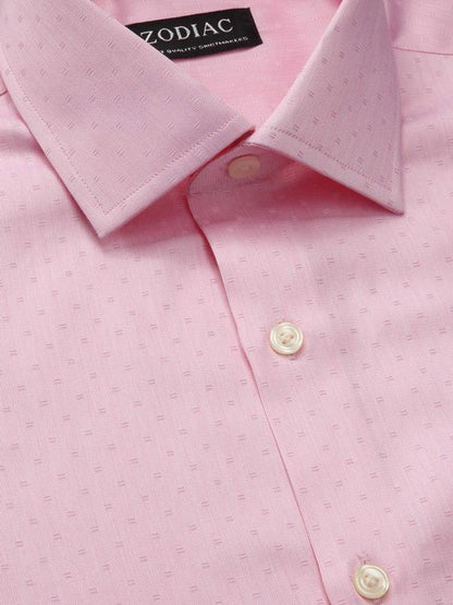 Marchetti Pink Solid Full Sleeve Single Cuff Slim Fit Classic Formal Cotton Shirt