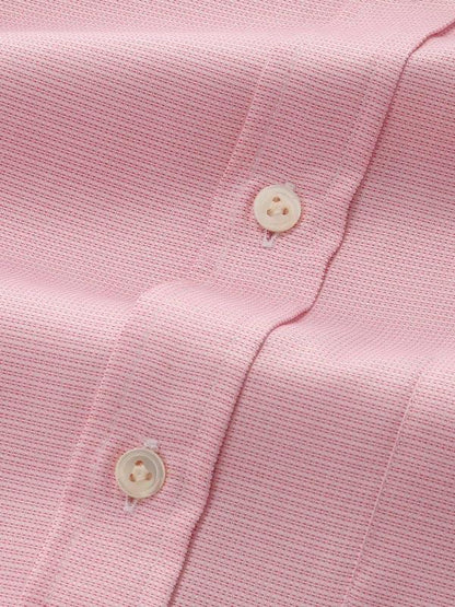 Marinetti Red Solid Full Sleeve Single Cuff Classic Fit Classic Formal Two Ply Mercerized Cotton Shirt