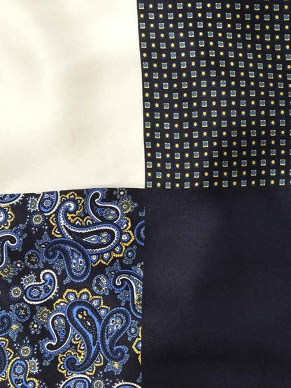 Maroon/ Multi 4-in-1 Silk Pocket Square