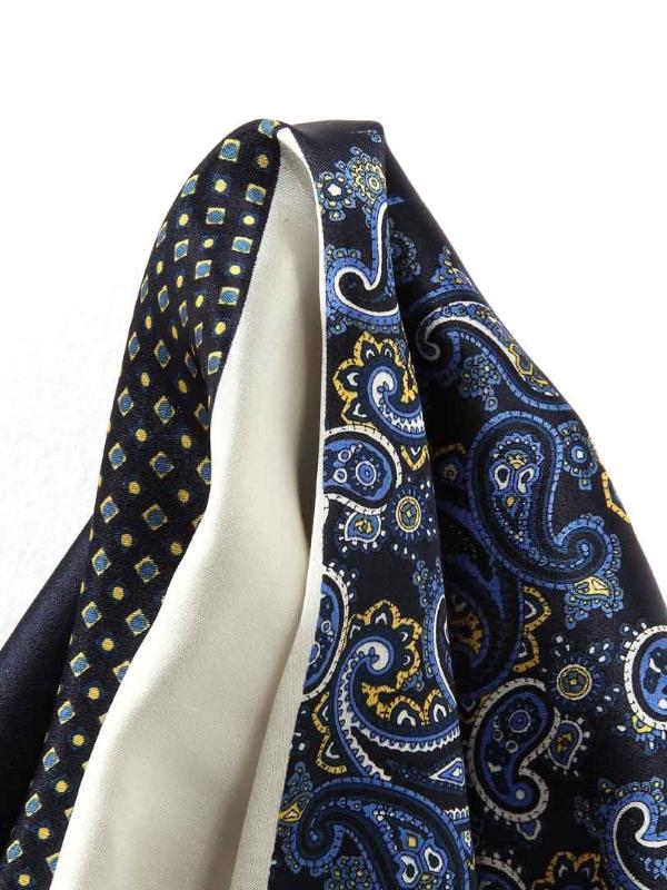 Maroon/ Multi 4-in-1 Silk Pocket Square