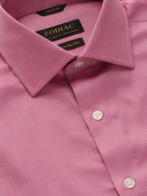 Marzeno Rose Solid Full Sleeve Single Cuff Tailored Fit Semi Formal Dark Two Ply Mercerized Cotton Shirt