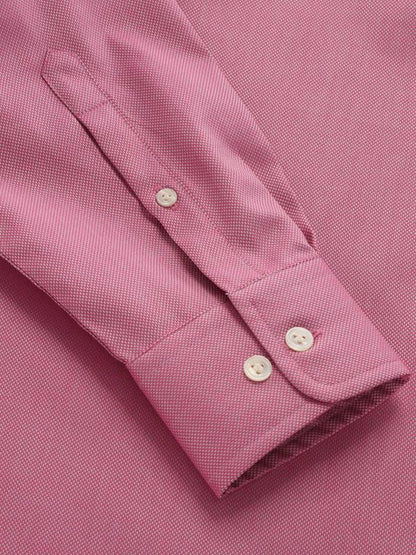 Marzeno Rose Solid Full Sleeve Single Cuff Tailored Fit Semi Formal Dark Two Ply Mercerized Cotton Shirt