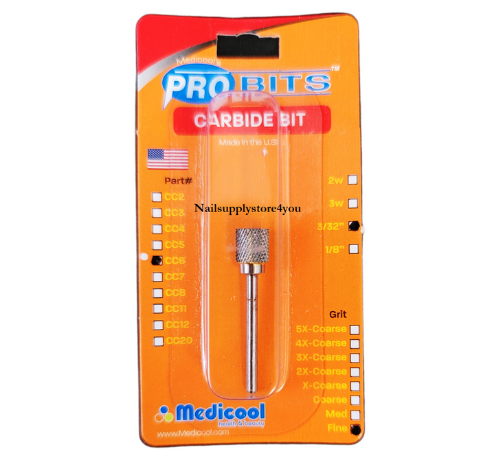 Medicool Professional Carbide Bits 3/32 FINE Grit - (CC6)