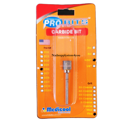 Medicool Professional Carbide Bits 3/32 FINE Grit - (CC6)