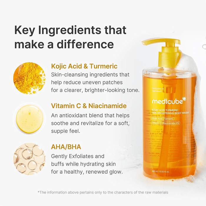 Medicube Kojic Acid Turmeric Vita Brightening Body Wash 400ml - Beauty Tribe