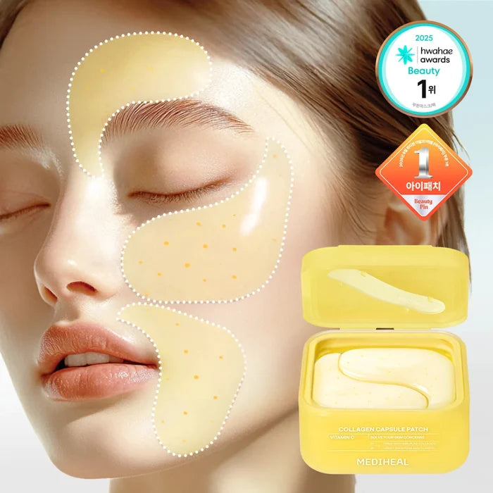 Mediheal Collagen Capsule Patch Vitamin C (60 Patches) كبسولات ميدي هيل الكولاجين وفيتامين سي - Princess Cosmetics Qatar