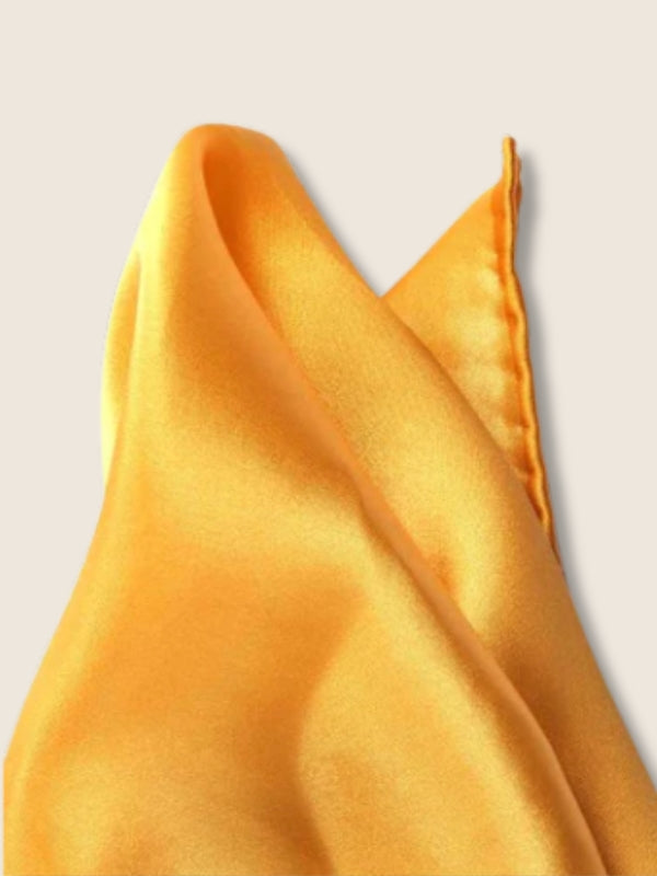 Medium Blue Polka Silk Pocket Square